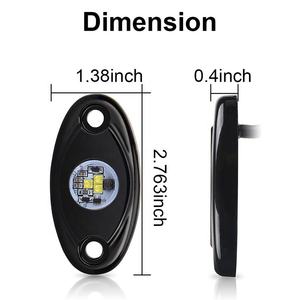 Luz LED para Coche HAIYUAN, 2 Pulgadas, 9W, Color Blanco Puro, Azul, Ámbar, Luz LED para <span class=keywords><strong>Debajo</strong></span> <span class=keywords><strong>del</strong></span> Coche, Universal - Product Image 3