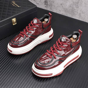 Zapatos de Hombre Estilo Europeo, de Piel Sintética Brillante con Cierre, Tejidos y Cómodos, Modelo Primavera 2026, Microfibra, Personalizados con Estampado - Product Image 4