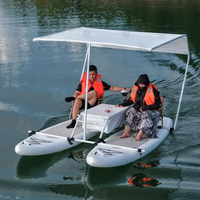 Nouveau Bateau Gonflable DWF à Double Coque avec Table et Sac de Rangement en PVC, Conception Durable, Idéal pour les Excursions sur Lac et Complexes Hôteliers - Vente Flash