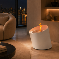 Chimenea de Bioetanol de Lujo para Interiores, Independiente, de Diseño, con Llama Real, Quemador de Combustible de 5L, para Decoración de Villas y Hoteles