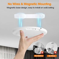 Lampe de plafond à détecteur de mouvement, rechargeable par USB Type-C, magnétique, sans fil, murale, télécommandée, veilleuse LED pour cuisine et vestiaire