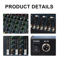 Contrôleur DJ professionnel 4 & 7 canaux Mixeur de console audio Bluetooth avec transducteur loopback Console de mixage EQ à trois bandes