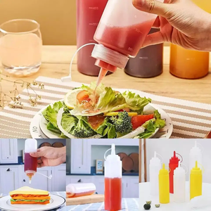 Queenwins Contenitori per Salse, Ketchup, <span class=keywords><strong>Senape</strong></span>, Maionese, Condimenti e Condimenti per Insalata, Bottiglie Spremibili per <span class=keywords><strong>Cucina</strong></span> - Product Image 6