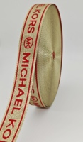 Sangle en polyester de haute qualité avec fils dorés et argentés, utilisée pour les vêtements, les sacs, les sangles, logo personnalisé, sans élastique