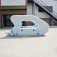 Île flottante gonflable avec auvent, bateau gonflable en PVC, chaise longue flottante gonflable pour yacht