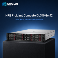 Serveur d'entreprise HPE ProLiant DL340 Gen12 2U en rack pour les PME, les bureaux et l'hébergement Web