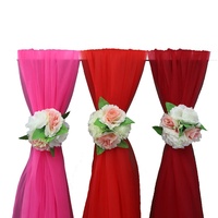 Voile de chaise en organza transparent pour décoration de mariage, drapé de plafond en tulle blanc pour chaise Chiavari