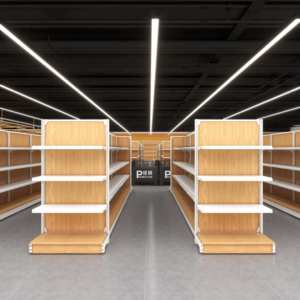 Hàng tạp hóa Kệ siêu thị kệ cho hiện đại storessupermarket thép và gỗ Kệ Rack hiển thị - Product Image 1