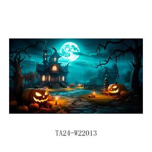 Affiche murale LED sur toile pour Halloween, décorations gothiques pour la maison, décoration d'intérieur vintage d'Halloween pour le salon - Product Image 3