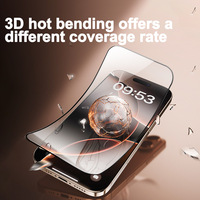 2-3 films de protection d'écran en verre trempé anti-espion pour iPhone 17 Pro 17 Pro Max avec film plaqué anti-poussière et installation rapide