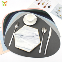 Tapis de table en cuir irrégulier de qualité supérieure, imperméable, résistant à la chaleur, antidérapant, pour la salle à manger, le restaurant, l'hôtel, la maison