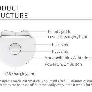Appareil de massage électrique 5-en-1 chaud/froid Gua Sha galvanique pour le visage – Outil de sculpture et équipement de beauté pour le visage - Product Image 2