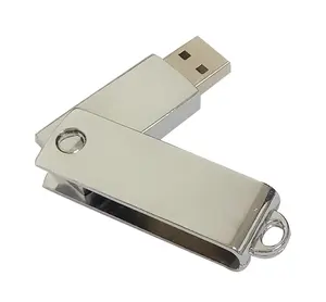 Metalen Usb Sticks Groothandel Swivel Usb Flash Drives USB2.0 Schijven Real Capaciteit Gratis Laser Logo Relatiegeschenken