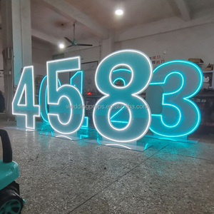 Numéros <span class=keywords><strong>de</strong></span> couleur RVB décoratifs <span class=keywords><strong>de</strong></span> mariage 4 pieds <span class=keywords><strong>de</strong></span> hauteur acrylique clair LED Numéros <span class=keywords><strong>de</strong></span> changement <span class=keywords><strong>de</strong></span> couleur - Product Image 3