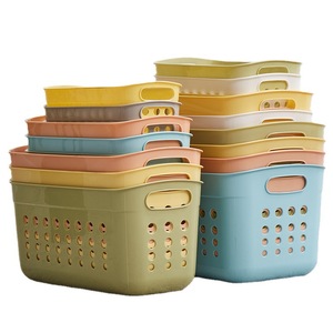 Rumah Tangga persegi panjang penyimpanan klasifikasi kabinet plastik buku alat tulis Hollow Organizer wadah untuk barang kecil - Product Image 5