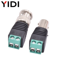 Cobre macho hembra DC Jack Q9 BNC tornillo Terminal LED tira luces CCTV cámara de vigilancia accesorios adaptador enchufe certificado CE