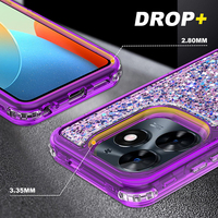 IVYMAX Coque de Téléphone Transparente Claire pour Tecno Spark Go 2023 2024 10C 20C 10 Pro Smart 8 Pro Infinix Hot 40i, Housse Pailletée Protection 360