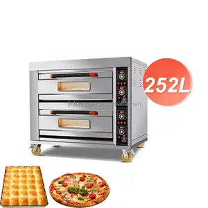Commercial indoor 2 layer electric bread pizza baking oven for restaurant equipment