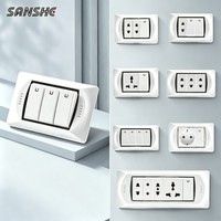 Interrupteurs muraux modulaires DIY de type SANSHE CE SASO 118 147 et prises de courant allemandes Schuko pour les grossistes en Arabie Saoudite et aux Émirats arabes unis