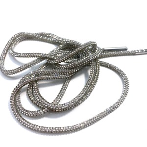 Test direct d'usine passant en gros 140cm 3mm diamètre Bling Bling cristal diamant corde strass chaussures dentelle strass Hoodi - Product Image 4