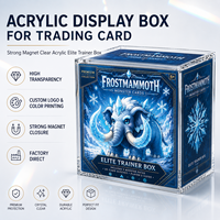 Boîte de présentation en acrylique transparente à aimants puissants pour Elite Trainer Box (ETB) 5 mm – Boîte de rangement pour collection