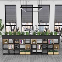 Étagères de séparation multifonctionnelles pliables personnalisées en fer forgé de style nordique moderne pour bureau, restaurant, hôtel