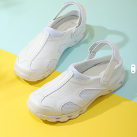 Sandali Medici Slip-on Bianchi in Maglia per Ospedale, Clinica, Farmacia - Calzature Sanitarie per Infermieri e Sala Operatoria