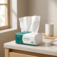 Papier toilette vert paon doux, en pâte de bois vierge, 5 plis, résistant à l'humidité et facilement déchirable, pour la maison et l'hôtel