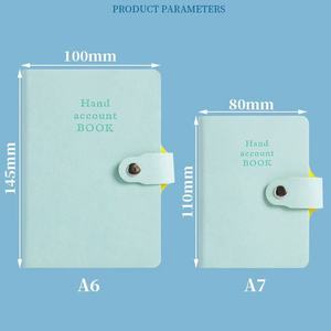 Cuaderno <span class=keywords><strong>de</strong></span> Bolsillo Personalizado A6/A7 con Botón a Presión, Cubierta <span class=keywords><strong>de</strong></span> Cuero Sintético, <span class=keywords><strong>Diario</strong></span> Portátil para Estudiantes, Mini <span class=keywords><strong>Diario</strong></span> con Encuadernación Perfecta - Product Image 6