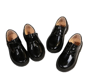 รองเท้าหนังเด็กผู้ชายสไตล์อังกฤษ สำหรับใส่ไปโรงเรียน งานแสดง งานแต่งงาน งานปาร์ตี้ สีดำ รองเท้าลำลองเด็ก รองเท้าโมคาซิน - Product Image 1