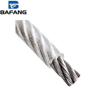 Различные типы стальных канатов 7*7, 7*19, 1*19, 6*36 с прозрачным/черным/красным/белым/цветным ПВХ-покрытием, диаметр 0.3-20 мм - Product Image 1