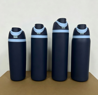 Bouteille d'eau sport isotherme à double paroi OEM de 24 oz en acier inoxydable avec couvercle verrouillable, utilisation à une main, sans BPA