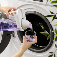 Distributeur de détergent à lessive pour l'organisation et le stockage de la buanderie Savon à lessive liquide