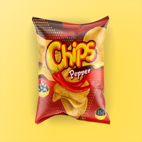 Sachet gonflable personnalisé pour chips piquantes, pochette verticale pour emballage de snacks