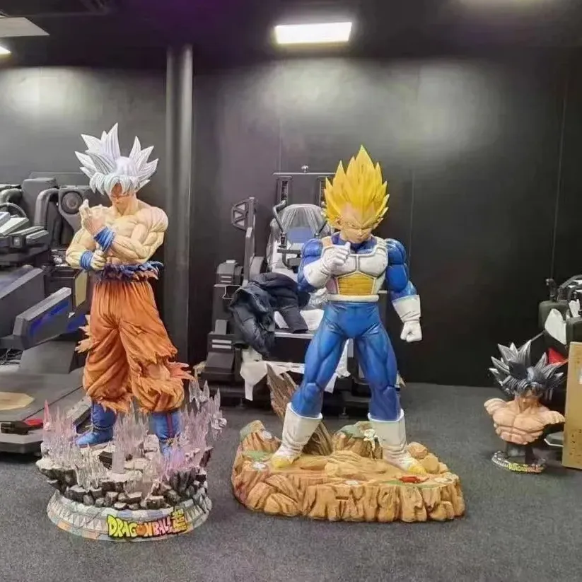 Gran oferta de fábrica Dragon Ball Z personalizado tamaño real 1:1 fibra de vidrio resina Dragon Ball Vegeta estatua grande Anime Gukong figura estatua