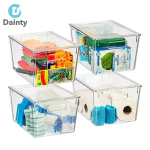 Clear Plastic Storage Bins With Lids Storage Bins Clear Space Fridge Cabinet Organizers