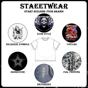 T-shirt Homme Oversize 100 % Coton Manches Longues Double Couche Effet Délavé à l'Acide Orné de Strass Lourd Style Hip Hop - Product Image 5