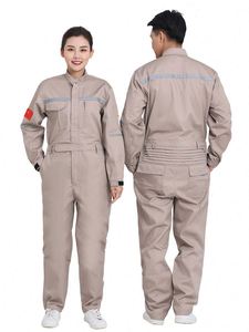 Custom Logo Breathable Cotton Unisex Anti-Wrinkle Workwear Uniforms Anti-Static Flame Retardant Reflective Construction - Product Image 6