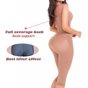 Body moldeador de alta calidad para mujer, hasta la rodilla, prenda de compresión posquirúrgica, corsé de Control de barriga, faja colombiana de cuerpo completo - Product Image 4
