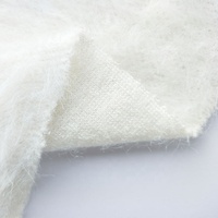 Weißer, preisgünstiger Kunstpelz aus Nerzimitat, Fleece-Sable-Schal, Mütze, gestrickter Kunstpelzstoff für Kleidung