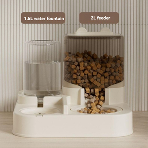 Katı desen yeni kedi köpek besleyici kase kuru islak ayırma plastik mühürlü depolama su gıda seçeneği ile evcil hayvan kaseleri & besleyiciler - Product Image 2