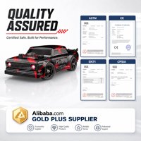 Coche de Carreras RC 4WD a Escala 1/16, 36 km/h, Alta Velocidad, Control Remoto, con Luces LED y Pulverizador de Niebla, 2.4GHz RTR, Camioneta de Juguete de Grado Hobby para Niños
