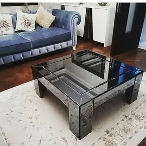 Hot Sale Smoke <strong>Grey</strong> Mirrored Furniture <strong>Coffee</strong> <strong>Table</strong> - Product Image 1