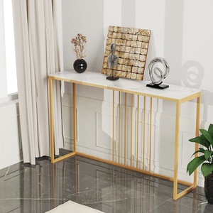 USA FREE SHIPPING 120CM Modern Glam <strong>Console</strong> <strong>Table</strong> Popular Home Entryway Marble Sofa Porch Bar Accent <strong>Table</strong> - Product Image 6
