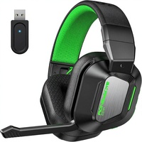 Skapendy Over-Ear Wireless Active Noise Cancellation untuk Headset Gaming PC PS4 PS5 24 GHz Mikrofon Suara Tanpa Kehilangan Data Mac Switch