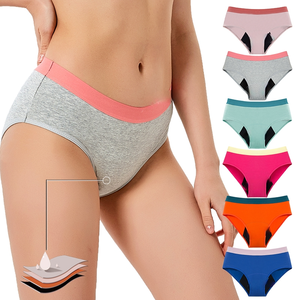 Mutande Mestruali Riutilizzabili a 4 Strati Anti-perdita con Design a Contrasto, in Cotone per Adolescenti - Product Image 1