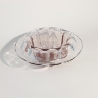 Plateau à fruits en verre à bord roulé, minimaliste et moderne, décoration artistique haut de gamme pour la maison, ornement de table basse