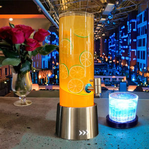 موزع مشروبات أكريليك 3 و 5 لتر محمول مبرد برج كوكاتيل تجاري - Product Image 4