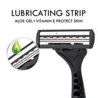 Rasoir portable pour homme, même modèle que celui vendu dans les supermarchés physiques, rasoir à triple lame en acier inoxydable, adapté à la maison ou à l'hôtel