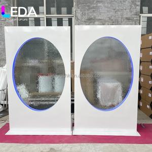 Letrero de Bienvenida LEDA para Eventos de Boda, Cascada Ovalada Redonda, Fondo Interior con Flujo de Agua para Decoración de Eventos - Product Image 2